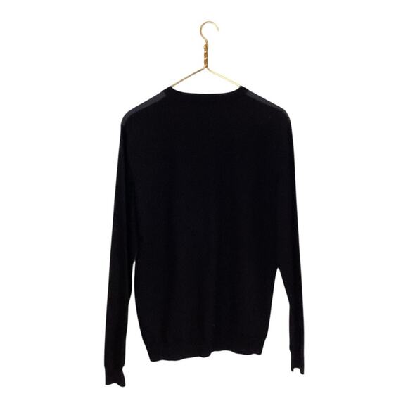 Theory Blue Black Gallard Long Sleeve Pullover Basic Sweater Size L - Picture 2 of 5